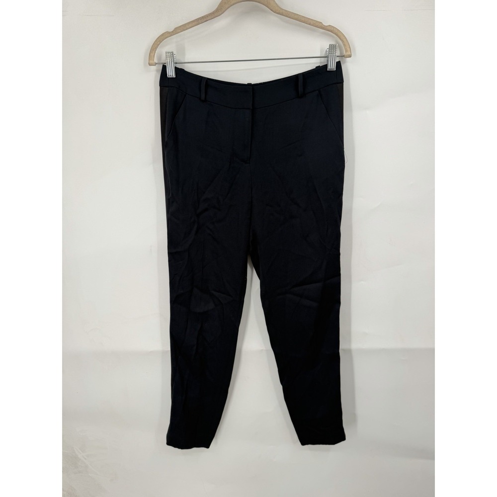 Kate Spade 100% Silk Black Dress Pant Women 2 Elevated Basic Luxury Minimalist
